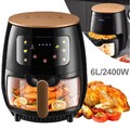 6L HEISSLUFTFRITTEUSE XXL FRITEUSE HEISSLUFT BACKOFEN KÜCHENMASCHINE AIR FRYER