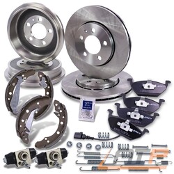 BREMSE BREMSEN SATZ SET KIT VORNE + 2x BREMSTROMMEL HINTEN FÜR SKODA FABIA 6Y 5J## MIT BREMSBACKEN MIT ZUBEHÖR + 2x RADBREMSZYLINDER ##
