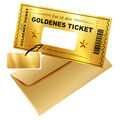 CraftWerk Goldenes Ticket Gutschein - Rubbelkarte zum Ausfüllen Geburtstag Karte
