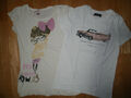 PODGIN + BERSHKA 2xT-Shirt, hellgelb + weiß, Gr 36