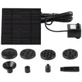 1,2 W solarbetriebene Springbrunnen-Wasserpumpe, 110 cm hoch, mit 6 Düsen für Vo