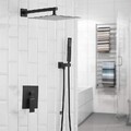 Schwarz Unterputz Duscharmatur Set Regendusche Duschsystem Mischbatterie iBox