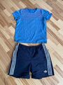 Adidas T-shirt + Shorts Blau Gr.XL
