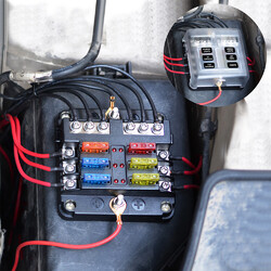 6 Weg 12V~32V ATO Sicherungshalter KFZ Auto Sicherungskasten LKW Wohnmobil Marin