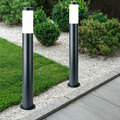2x Außenstehlampe Gartenlampe Sockelleuchte Außen Standleuchte anthrazit H 80cm