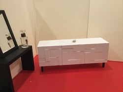 Miniaturen, Diorama Puppe Sideboard / Möbel Bar und Konsolentisch + SpiegelpuppeMöbel für Barbie und Mode Royalty Puppen. Handarbeit