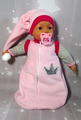 Schlafsack Mütze Puppenkleidung Babypuppe Sachen Re born baby 43-45 cm (33) 