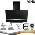 YUNA Dunstabzugshaube Duresa Kopffreihaube Wandhaube Umluft Abluft schwarz 60cm
