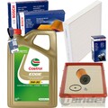 BOSCH FILTERSET+CASTROL 5W30 passend für AUDI A3 8V Q2 Q3 VW GOLF 7  PASSAT B8