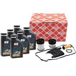 febi Getriebefilter Satz + 6L Getriebeöl für MERCEDES W/V177 W247 8-Gang 724.1