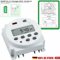 Digital LCD Zeitschaltuhr DC/AC 12V,16A Timer Programmierbar Schalter Zeit-Gut