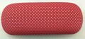 Brillenetui Polka Dots Vintage Etui Punkte Hartschale rot weiß