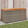Gartentruhe Kissenbox Auflagenbox Gartenbox Poly Rattan Akazienholz vidaXL