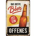Nostalgic-Art - Blechschild 20 x 30cm - Das beste Bier ist ein offenes - Special