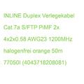 INLINE Duplex Verlegekabel Cat.7a S/FTP PiMF 2x 4x2x0.58 AWG23 1200MHz halogenfr