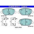 Bremsbelagsatz ATE 13.0470-5512.2, Vorne, Keramik