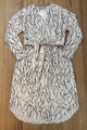 Neu Esprit Lockeres Maxi Kleid Mit Bindegürtel 36-38 Cremefarben Schwarz