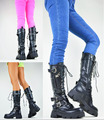 STAR ROCK STIEFEL TOP DESIGNER DAMEN PLATEAUSCHUHE PUNK-GOTHIC WORKER BOOTS