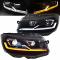 Voll LED Scheinwerfer Set Schwarz für VW T6 2015–2019 Transporter & Multivan DRL