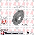 2x ZIMMERMANN Bremsscheibe 600.3206.52 für VW