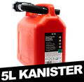 KOVA 5L BENZINKANISTER RESERVEKANISTER AUSGIEßER KRAFTSTOFF DIESEL KANISTER ROT