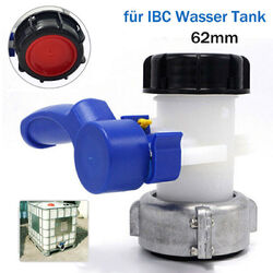 Für IBC Adapter Kugelhahn Tank Container Auslaufhahn Wasserhahn S60x6 (62mm)