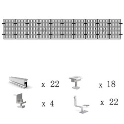 PV Solarpanel Halterung Ziegeldach Montageschiene Set Befestigungssystem 0% MwSt