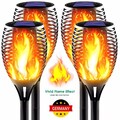 Solarleuchten 2-6er Set Solar Fackel Gartenfackeln mit Flammeneffekt Solarlampen