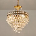 Modern Kronleuchter Kristall Leuchte,Luxus Gold Deckenleuchte Für Wohnzimmer