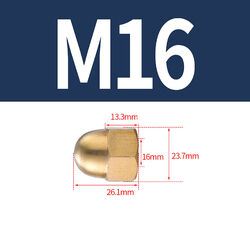 Hutmutter Messing Metrisch DIN 1587 Muttern M3 M4 M5 M6 M8 M10 M12 M14 M16 ~ M20