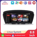 8,8" Zoll Autoradio Linux CarPlay WIFI GPS Navi für BMW E60 E90 M5 E91 E93 CCC