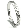 Ring aus 925 Silber für Damen Silberring Damenring 2,5mm rund gehämmert