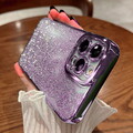 Für iPhone 16 15 14 12 13 Pro Max 11 XR Bling Glitzer Plating Silikon Handyhülle