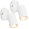Wandleuchte LED Wandspot 2er Set GU10 Wandlampe Strahler Schwenkbar Drehbar Weiß