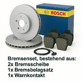 BOSCH Bremsensatz Bremsscheiben & Bremsbeläge & Warnkontakt  Hinten für BMW