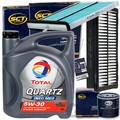 FILTERSET+TOTAL 5W30 ÖL passend für MAZDA 3 BM BN 6 GJ GL CX5 KE GH 120-192 PS