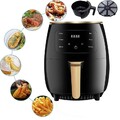 6L Luftfritteuse Backofen 2400W Digitale Heißluftfritteuse Fritteuse ohne Öl