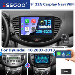 DAB+ 32G Carplay Android 14 Autoradio GPS Navi RDS Kam Für Hyundai i10 2007-2013