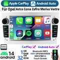 Android14 Apple Carplay Autoradio GPS Für Opel Astra H Corsa C D Meriva Zafira B