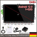 DAB+ 9 zoll Autoradio Android 12 Carplay GPS Navi Für VW Golf 5 6 Passat Polo