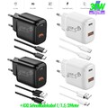 30W USB-C Dual Power iPad Pro 12.9 Pro 11 MacBook Adapter Ladegerät Ladekabel