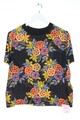 MSGM Print-Shirt Damen Shirt Gr. DE 42 schwarz-blau-rot Casual-Look