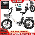 Klappbar Elektrofahrrad Cheevalry C16 20Zoll 48V 16AH E-City Bike 25KM/H 100KM