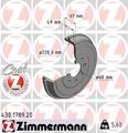 2x ZIMMERMANN 430.1789.20 Bremstrommel passend für FIAT OPEL