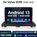 2+64GB Carplay 9"Android 13 Autoradio Navi GPS RDS SWC Für Volvo XC90 2004-2014