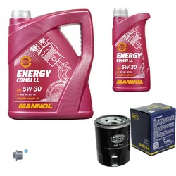 SCT Germany Ölfilter 6 L MANNOL Energy Combi LL 5W-30 für Fiat Stilo 1.4 16V