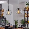 Ess Wohn Schlaf Zimmer Kugellampe Klar 2-flammig Glas Hänge Lampe Pendel Leuchte