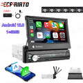 DAB+1DIN 7" Flip Autoradio Touchscreen Bildschirm Bluetooth 1+32GB Apple Carplay