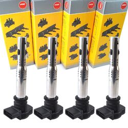 4x NGK Zündspule für AUDI A1-A8 SEAT SKODA VW Golf 5 6 T5 T6 Multivan TSI TFSI