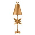 Tischleuchte Beistelllampe Wohnzimmerleuchte Stahl H 86 cm 1 Flammig Gold